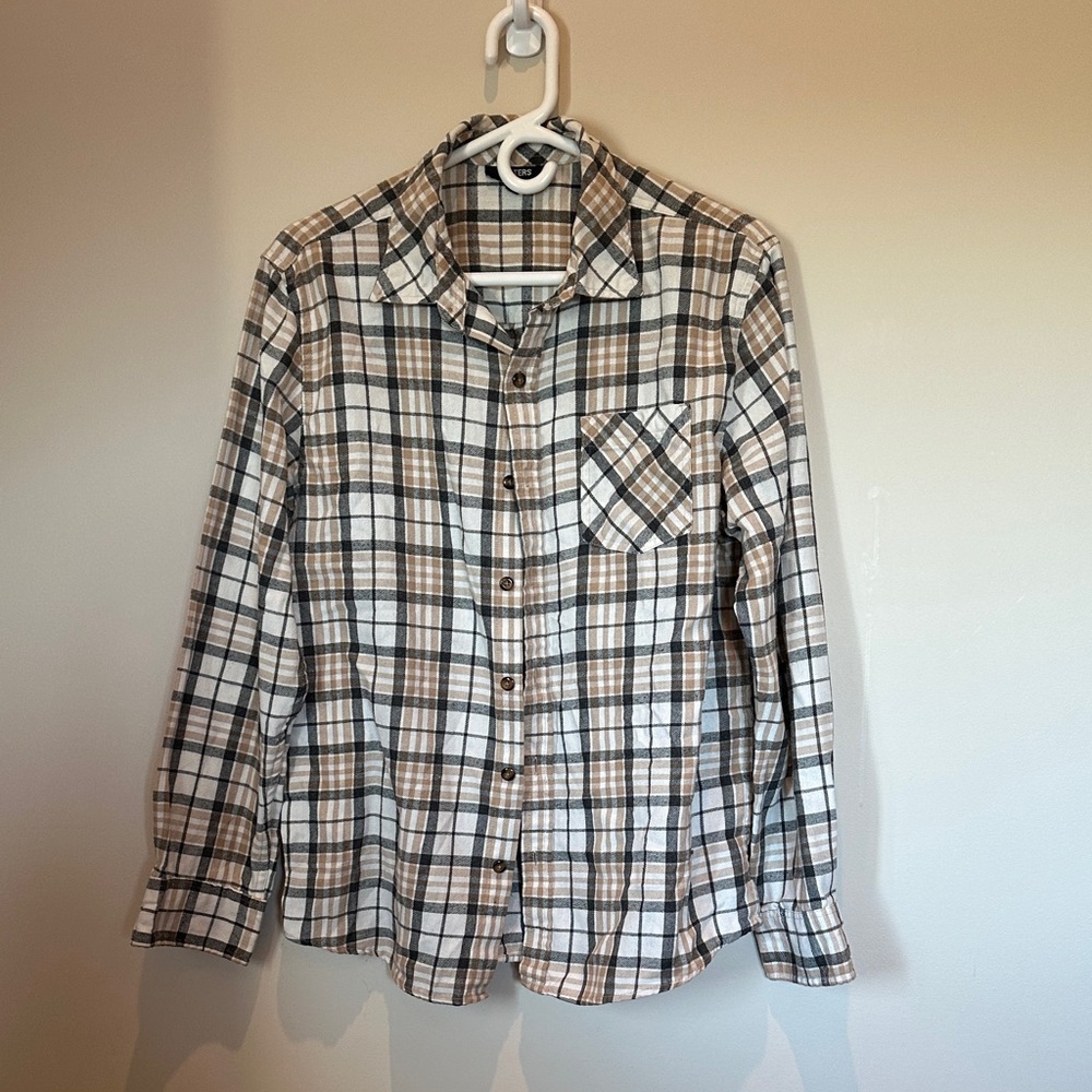 Plaid Button-Up Shirt